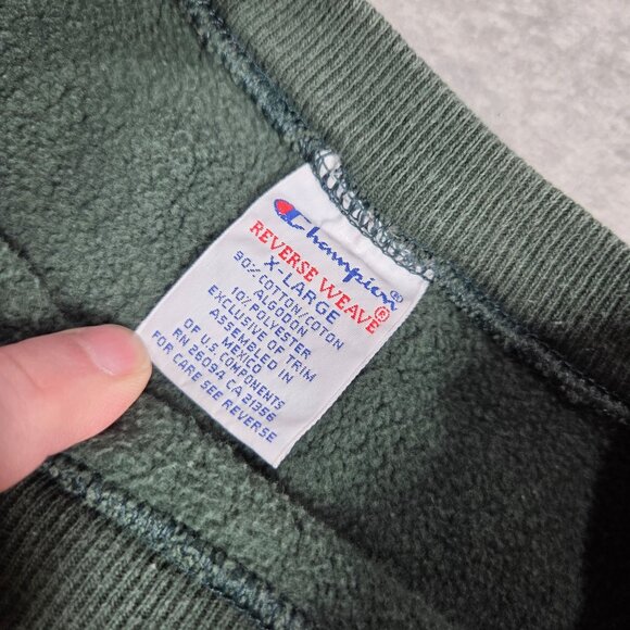 Vintage Champion Reverse Weave Sweatshirt Mens XL University of Maryland Green - Picture 5 of 9